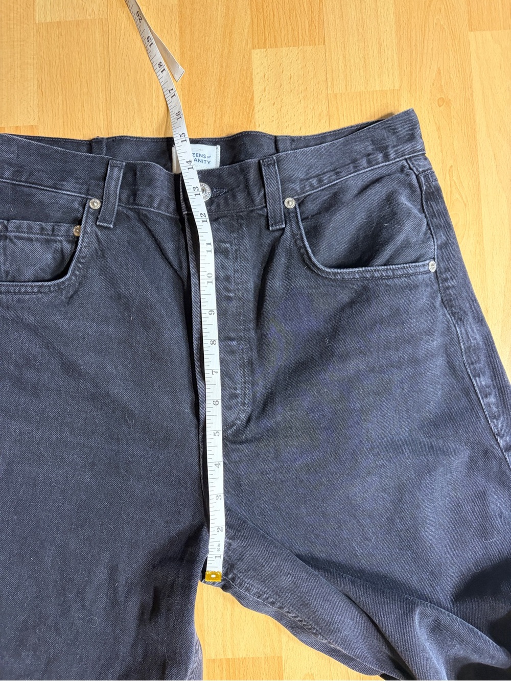 Citizens Of Humanity Miro Relaxed Barrel Leg Jean in Raine Charcoal Grey 29 - Picture 13 of 14